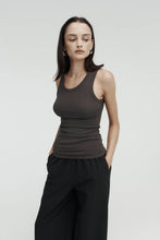 Load image into Gallery viewer, Rebe Ribbed Tank Top - Ganache Women > Clothing > Tops > Tank Tops > Ribbed Tank Tops > Rebe Hyde Boutique
