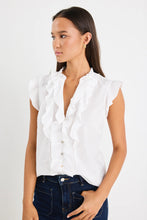 Load image into Gallery viewer, Ivy + Jack Ritzy Ruffle Front Sleeveless Top - Ivory
