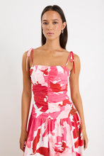 Load image into Gallery viewer, Among The Brave Royalty Stretch Cotton Pleated Maxi Dress - White Poppy Floral
