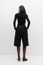 Load image into Gallery viewer, Rebe Ruched Long Sleeve Tee - Black | PRE ORDER Arriving June Hyde Boutique

