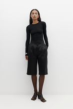 Load image into Gallery viewer, Rebe Ruched Long Sleeve Tee - Black | PRE ORDER Arriving June Hyde Boutique
