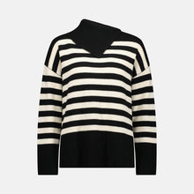 Load image into Gallery viewer, Caitlin Crisp Rupert Knit - Black Stripe Shirts &amp; Tops Hyde Boutique   
