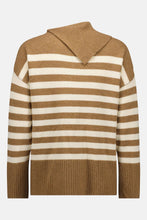 Load image into Gallery viewer, Caitlin Crisp Rupert Knit - Tan Stripe  Hyde Boutique   
