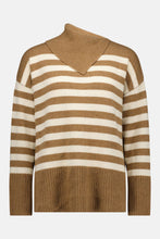 Load image into Gallery viewer, Caitlin Crisp Rupert Knit - Tan Stripe  Hyde Boutique   
