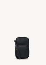 Load image into Gallery viewer, SABEN Nikko Luxe Pocket Phone Sling - Black Luxe Crossbody SABEN

