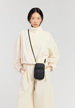 Load image into Gallery viewer, SABEN Nikko Luxe Pocket Phone Sling - Black Luxe Crossbody SABEN
