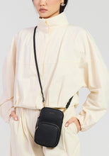 Load image into Gallery viewer, SABEN Nikko Luxe Pocket Phone Sling - Black Luxe Crossbody SABEN
