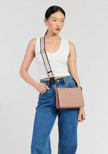 Load image into Gallery viewer, SABEN Feature Strap Webbing - Black + Rosewater + White
