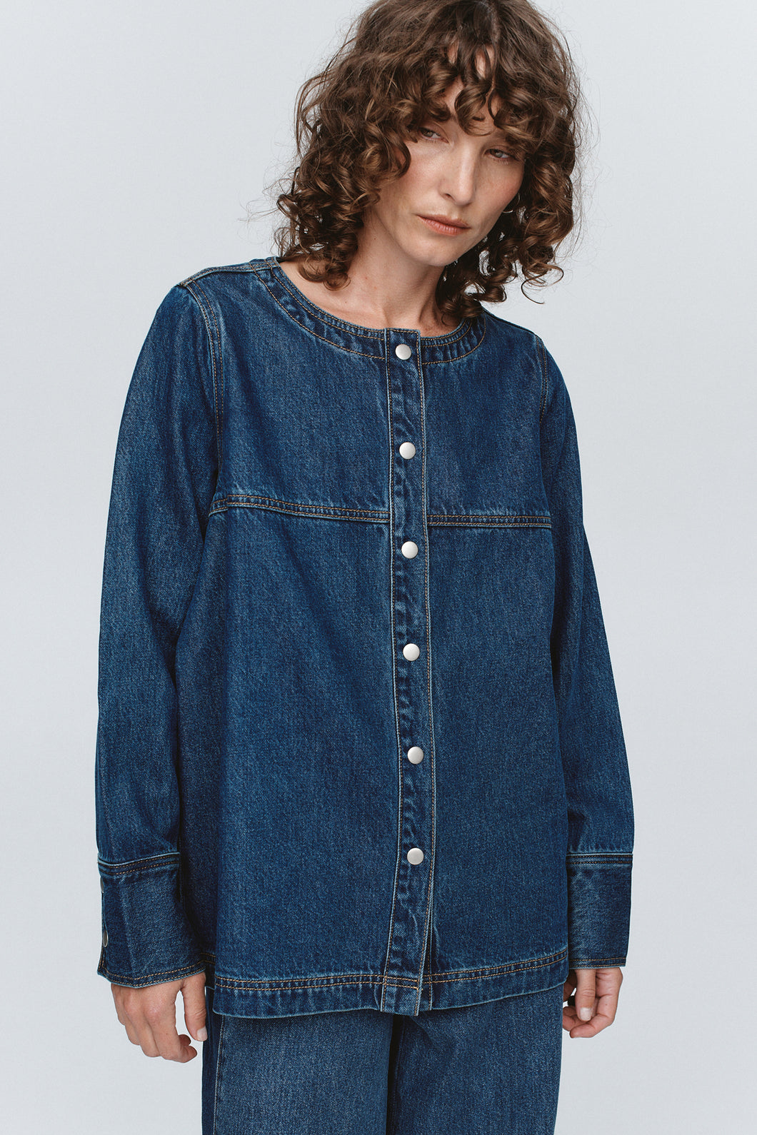 Marle Seam Shirt - Washed Indigo Hyde Boutique