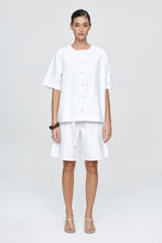 Load image into Gallery viewer, Marle Short Sleeve Seam Shirt - Blanc
