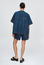 Load image into Gallery viewer, Marle Short Sleeve Seam Shirt - Classic Blue
