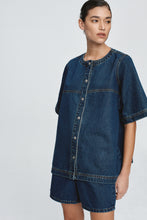Load image into Gallery viewer, Marle Short Sleeve Seam Shirt - Classic Blue
