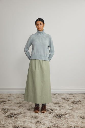 Standard Issue Merino Crop Funnel Neck Jumper - Powder Hyde Boutique