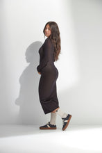 Load image into Gallery viewer, Standard Issue Cotton Henley Dress - Black Hyde Boutique
