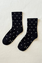 Load image into Gallery viewer, Le Bon Shoppe Sneaker Socks - Black/Cream
