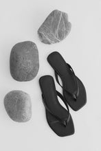 Load image into Gallery viewer, La Tribe Square Toe Thong - Black Hyde Boutique
