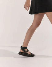 Load image into Gallery viewer, La Tribe Studded Sandal - Black / Gold Hyde Boutique
