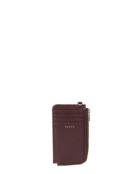 Saben Winona Card Holder - Merlot Hyde Boutique