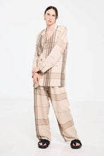 Load image into Gallery viewer, Salasai Palazzo Blazer - Camel Check Linen  Hyde Boutique   
