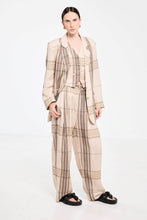 Load image into Gallery viewer, Salasai Palazzo Blazer - Camel Check Linen  Hyde Boutique   
