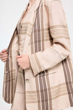 Load image into Gallery viewer, Salasai Palazzo Blazer - Camel Check Linen  Hyde Boutique   
