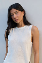 Load image into Gallery viewer, Among The Brave Salute Relaxed Sleeveless Knit Tank Top - Ivory Hyde Boutique
