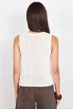 Load image into Gallery viewer, Among The Brave Salute Relaxed Sleeveless Knit Tank Top - Ivory Hyde Boutique
