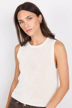Load image into Gallery viewer, Among The Brave Salute Relaxed Sleeveless Knit Tank Top - Ivory Hyde Boutique
