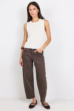 Load image into Gallery viewer, Among The Brave Salute Relaxed Sleeveless Knit Tank Top - Ivory Hyde Boutique
