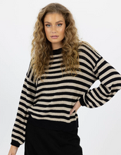 Load image into Gallery viewer, Humidity Sierra Stripe Jumper - Black/Stone Jumper Humidity   
