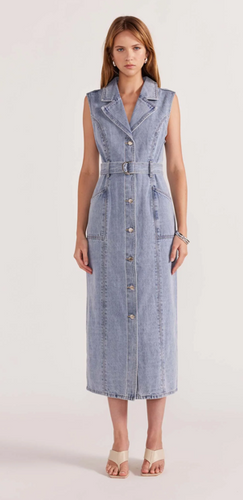 Staple The Label - Calla Denim Midi Dress Dress Hyde Boutique   