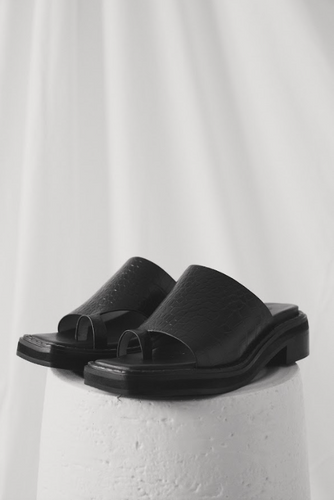 Chaos & Harmony Augustus Slide- Black Croc  Hyde Boutique   