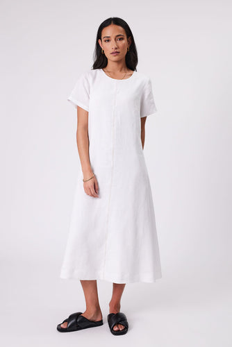 Marlow Sicily Linen Dress - White  Hyde Boutique   