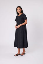 Load image into Gallery viewer, Marlow Sicily Linen Dress - Black  Hyde Boutique   
