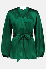 Load image into Gallery viewer, Caitlin Crisp Rhode Robe - Emerald Green Silk  Hyde Boutique   
