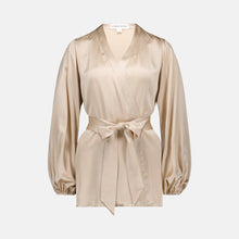Load image into Gallery viewer, Caitlin Crisp Rhode Robe Top - Prosecco Pink Silk  Hyde Boutique   

