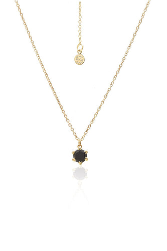 Silk & Steel Harmony Necklace - Black Spinel/Gold Hyde Boutique