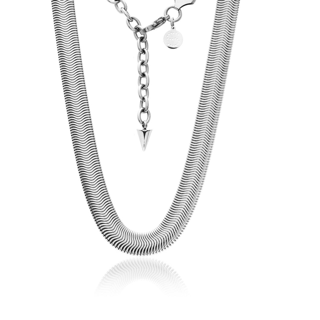 Silk & Steel Sundowner Necklace - Silver  Hyde Boutique   