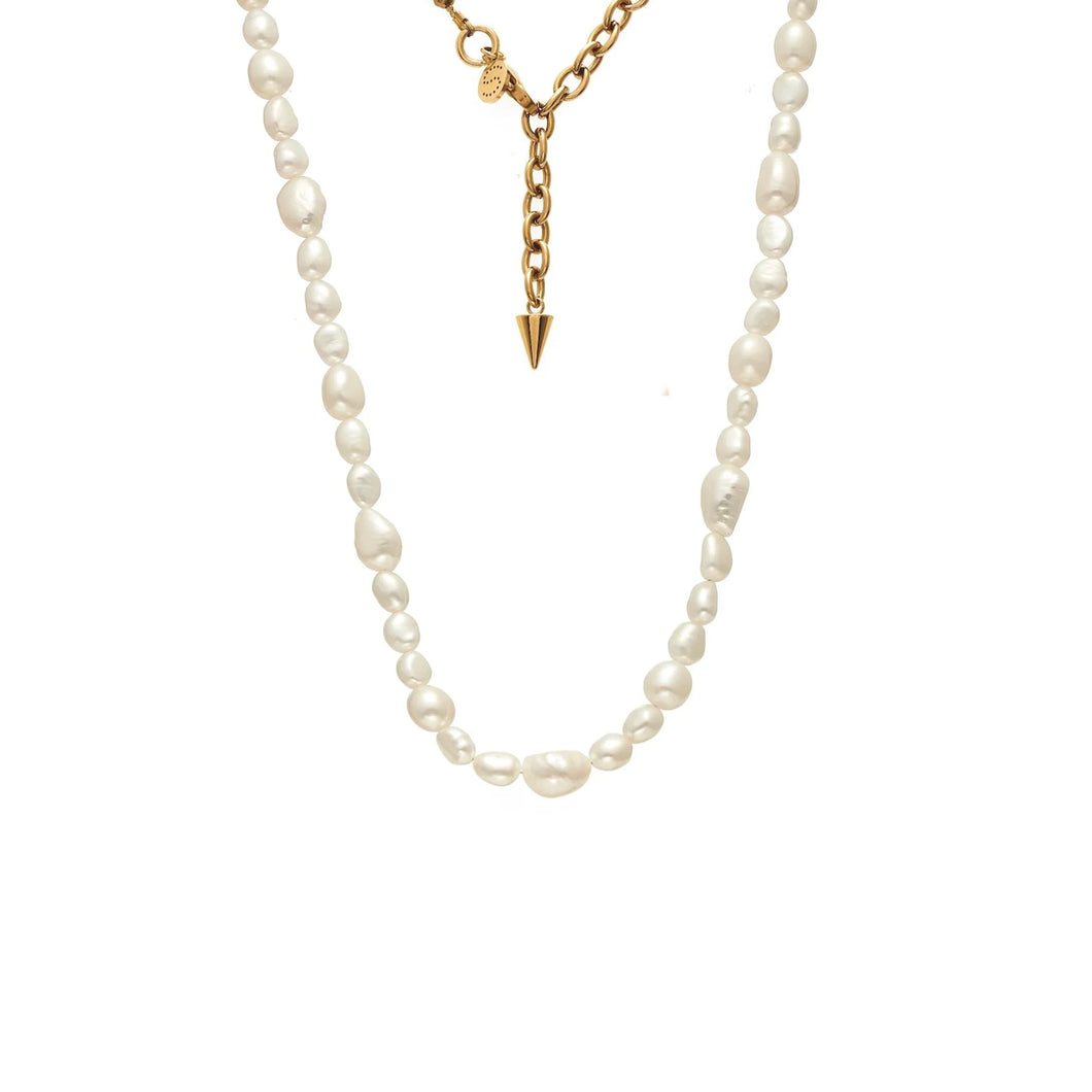 Silk & Steel Allure Necklace - Gold