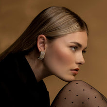 Load image into Gallery viewer, Silk &amp; Steel Diva Earrings - CZ + Gold Hyde Boutique
