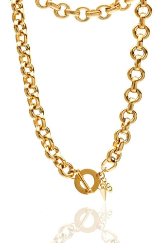 Silk & Steel Heirloom Necklace - Gold Hyde Boutique