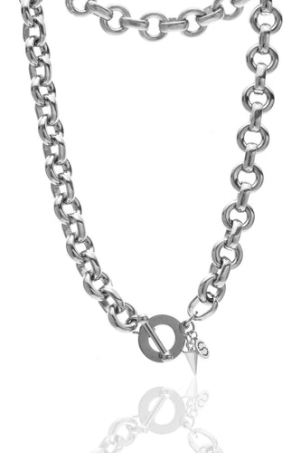 Silk & Steel Heirloom Necklace - Silver Hyde Boutique