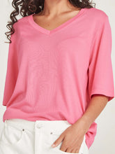 Load image into Gallery viewer, Sills Vera V Knit Tee - Pink Sherbet Hyde Boutique
