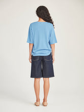 Load image into Gallery viewer, Sills Vera V Knit Tee - Sky Blue Hyde Boutique
