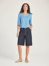 Load image into Gallery viewer, Sills Vera V Knit Tee - Sky Blue Hyde Boutique
