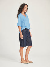 Load image into Gallery viewer, Sills Vera V Knit Tee - Sky Blue Hyde Boutique
