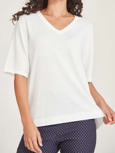 Load image into Gallery viewer, Sills Vera V Knit Tee - White Hyde Boutique
