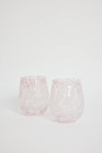 Load image into Gallery viewer, Willow &amp; Mae Stemless Pink White Splatter Wine Glass Hyde Boutique

