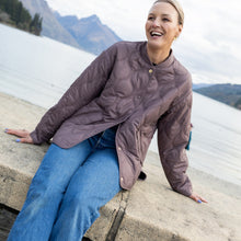 Load image into Gallery viewer, Moke Talei Women Quilt Bomber - Cocoa Powder Apparel > Women > Clothing > Jackets > Bomber Jackets > Quilted Bomber Jackets > Moke Hyde Boutique

