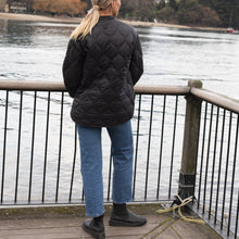 Load image into Gallery viewer, Moke Talei Women Quilt Bomber - Black Apparel > Women > Clothing > Jackets > Bomber Jackets > Quilted Bomber Jackets > Moke Hyde Boutique
